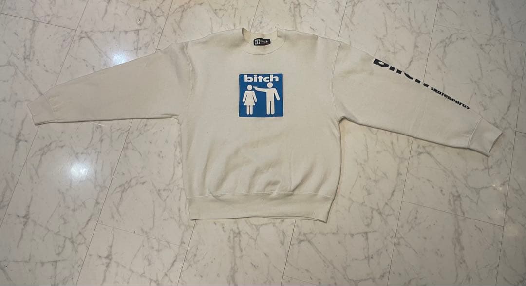 bitch skateboards sweat スウェット 拳銃ロゴ 90s - メルカリ