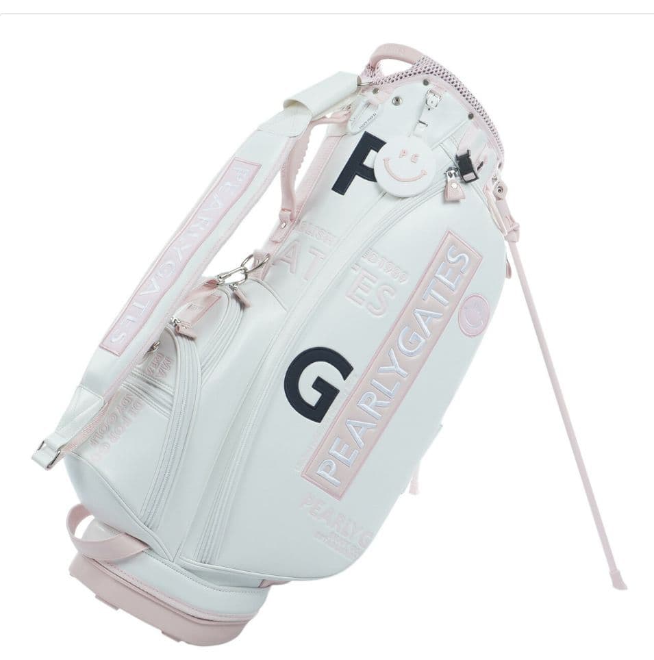 PEARLY GATES ゴルフバッグ 89 ホワイト・ピンク - メルカリ