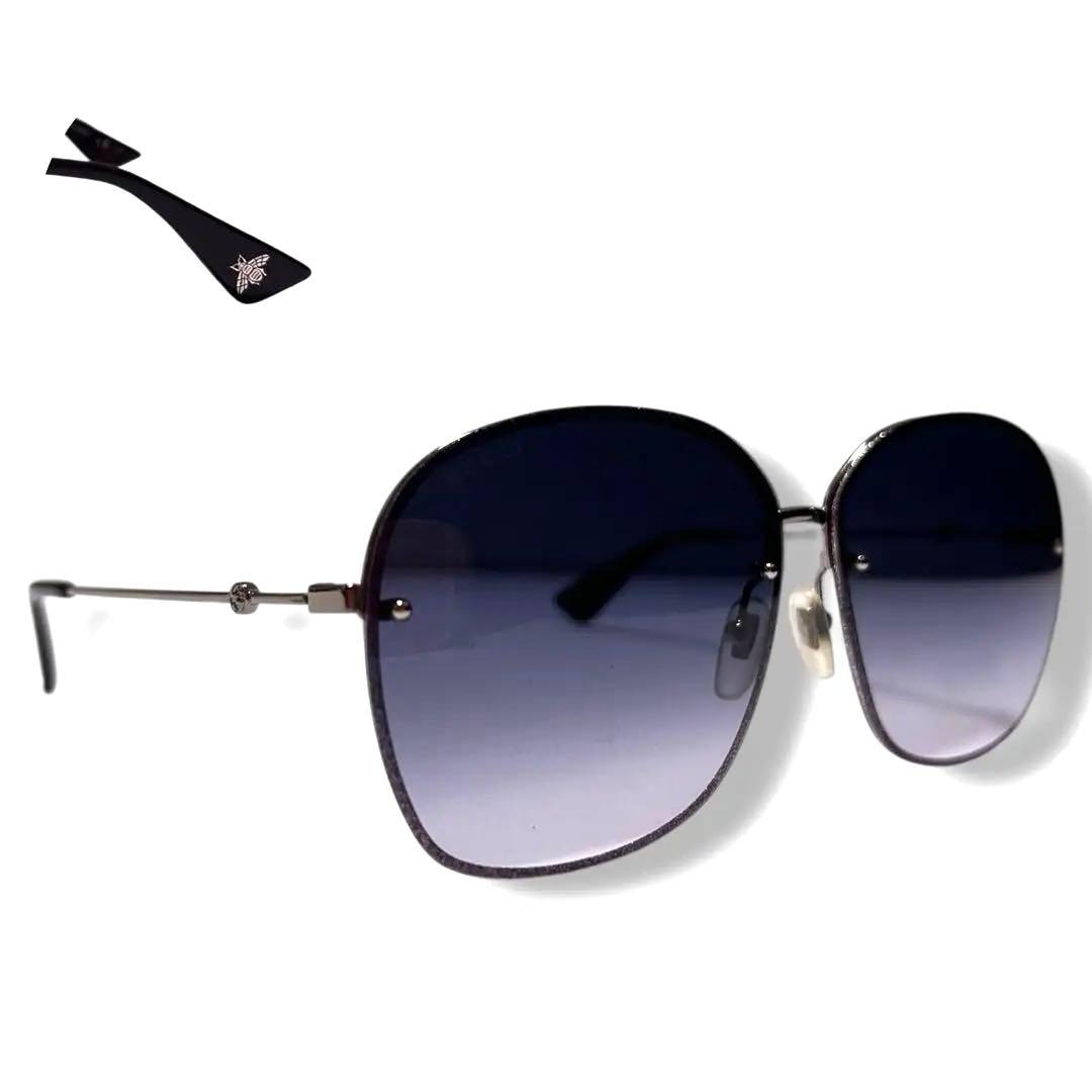 極美品 グッチ サングラス 蜂 インターロッキング ラメ 保存袋付き