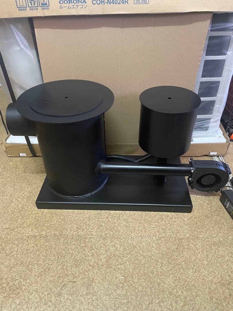 廃油ストーブ 耐熱塗装 高品質 送風機付き - メルカリ