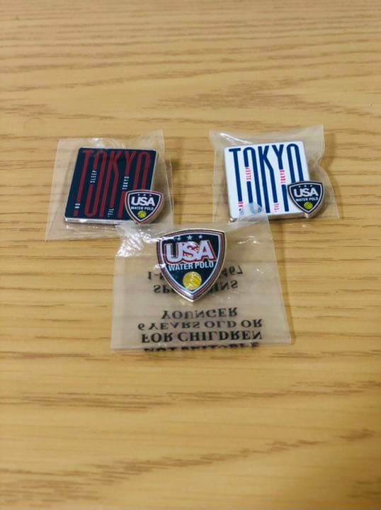 Tokyo 2020 オリンピック バッチ セット　アメリカ　水球チーム 水球：東京2020オリンピックのトップモーメント