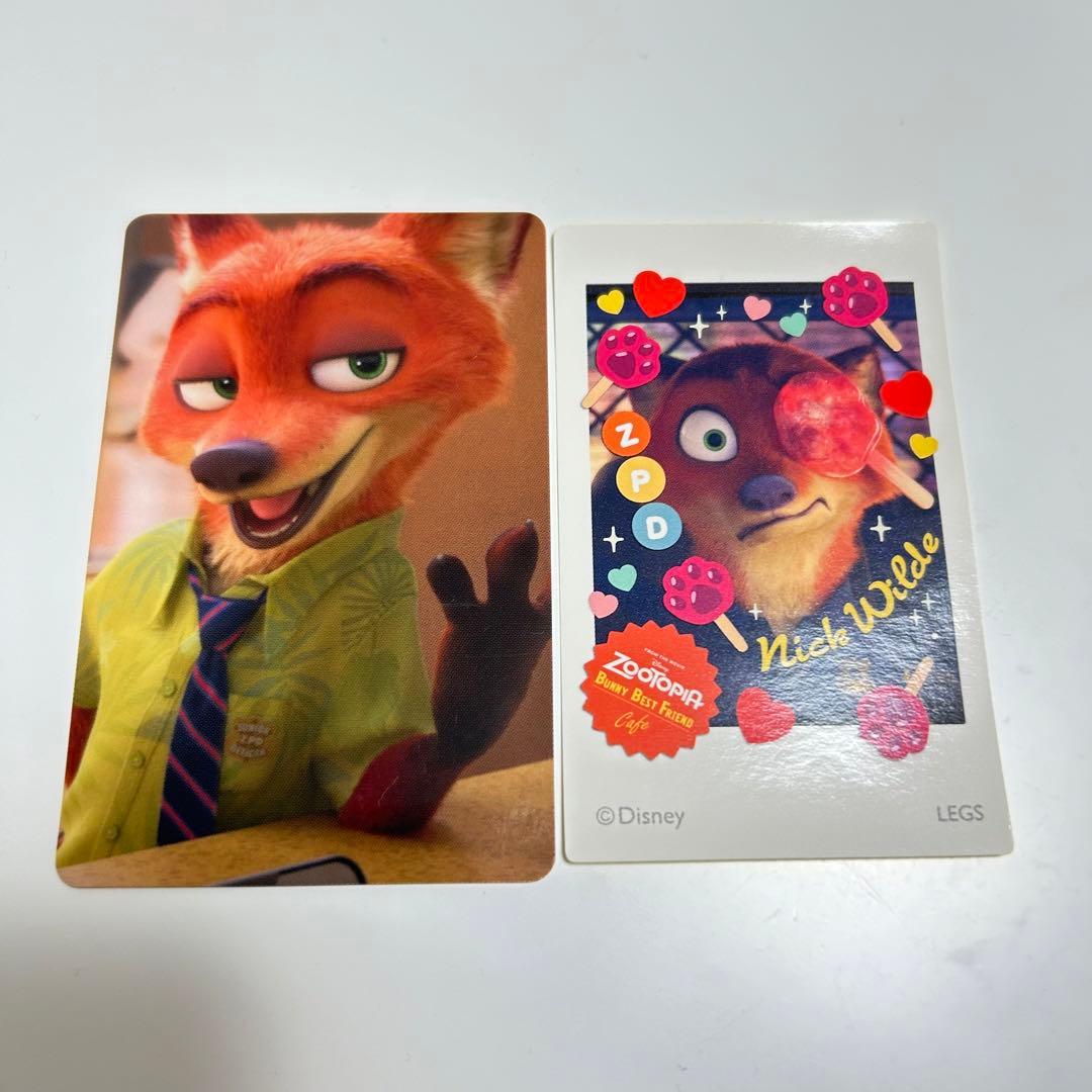ズートピアカフェ ニック ステッカー トレカ 入場特典 - メルカリ