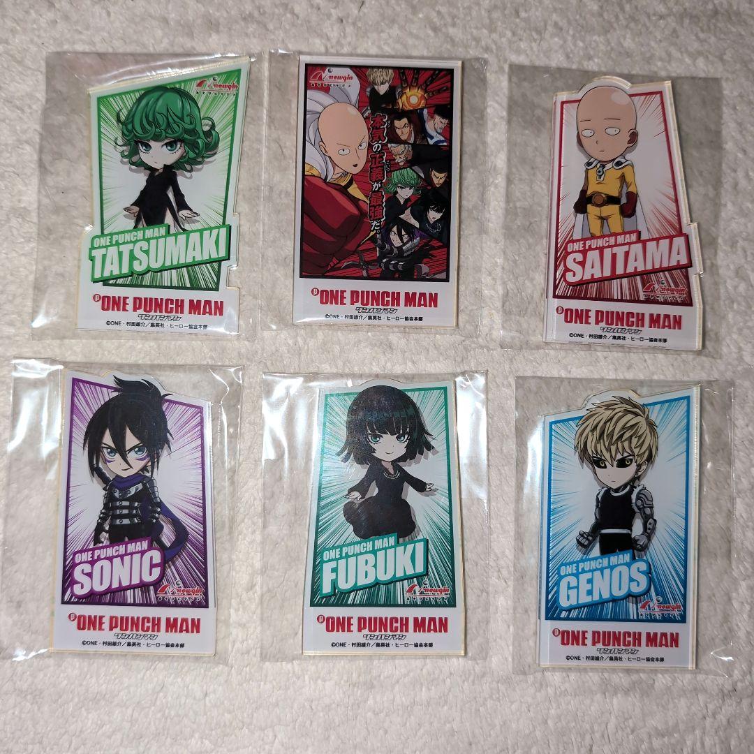 【非売品　新品未使用未開封】ワンパンマン アクリルステッカー　コンプリートセット ワンパンマン 特典 ステッカー シール 全種5枚 新品 非売品 コンプ