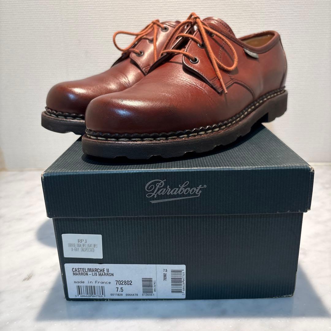パラブーツ Paraboot CASTEL キャッスル廃盤UK7.5希少 マロン - メルカリ