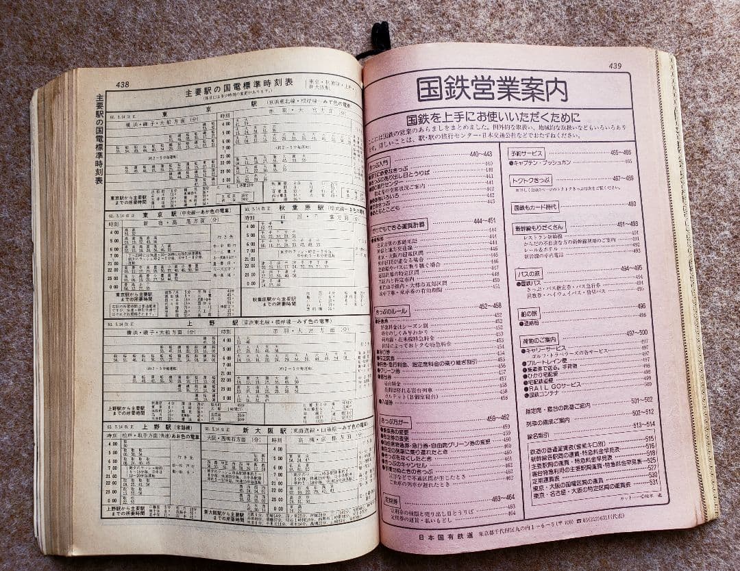 使用感たっぷりの#日本国有鉄道時刻表と名鉄局の商品百科(トラノ