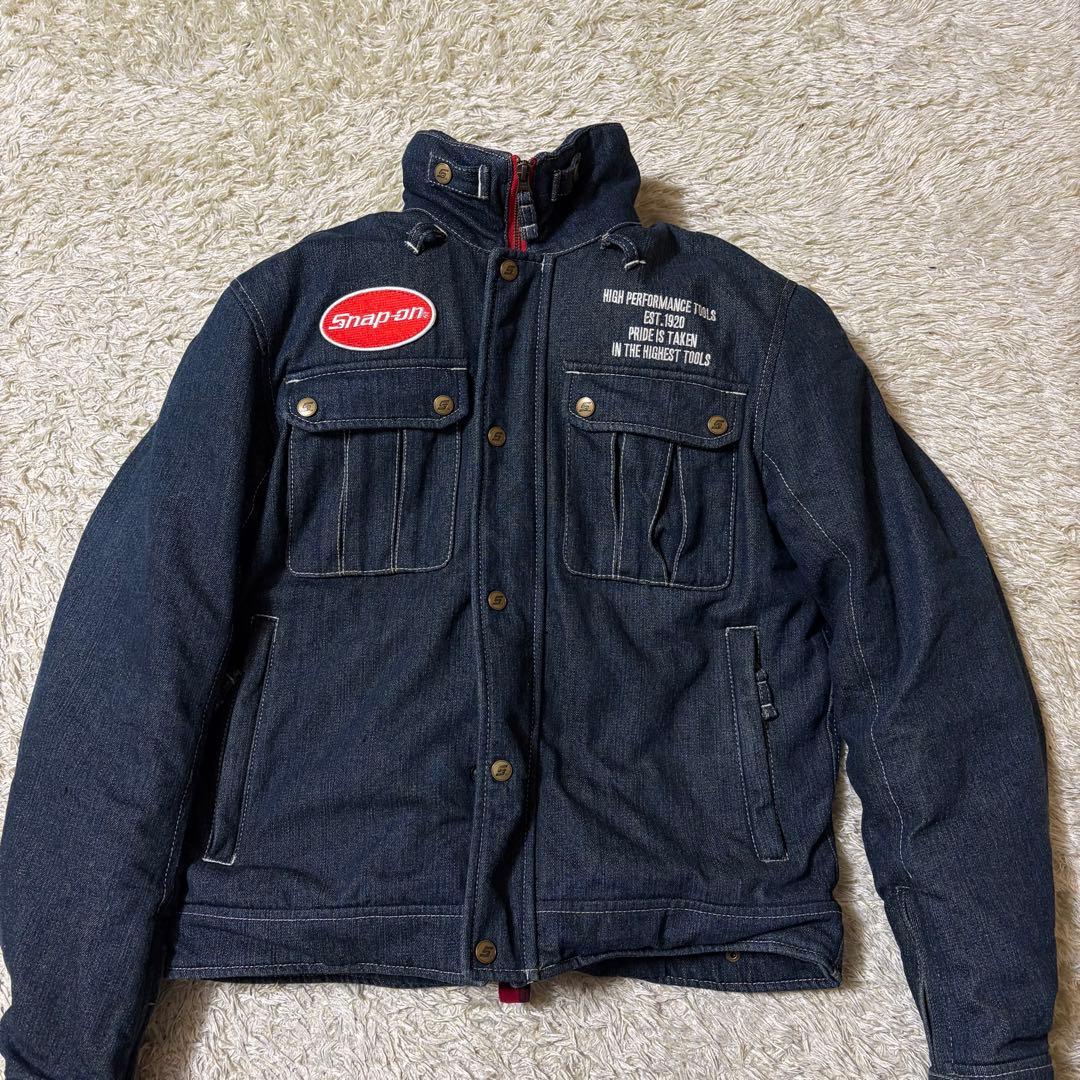 スナップオン Snap-on デニム バイクジャケット 中綿 冬 ライディング