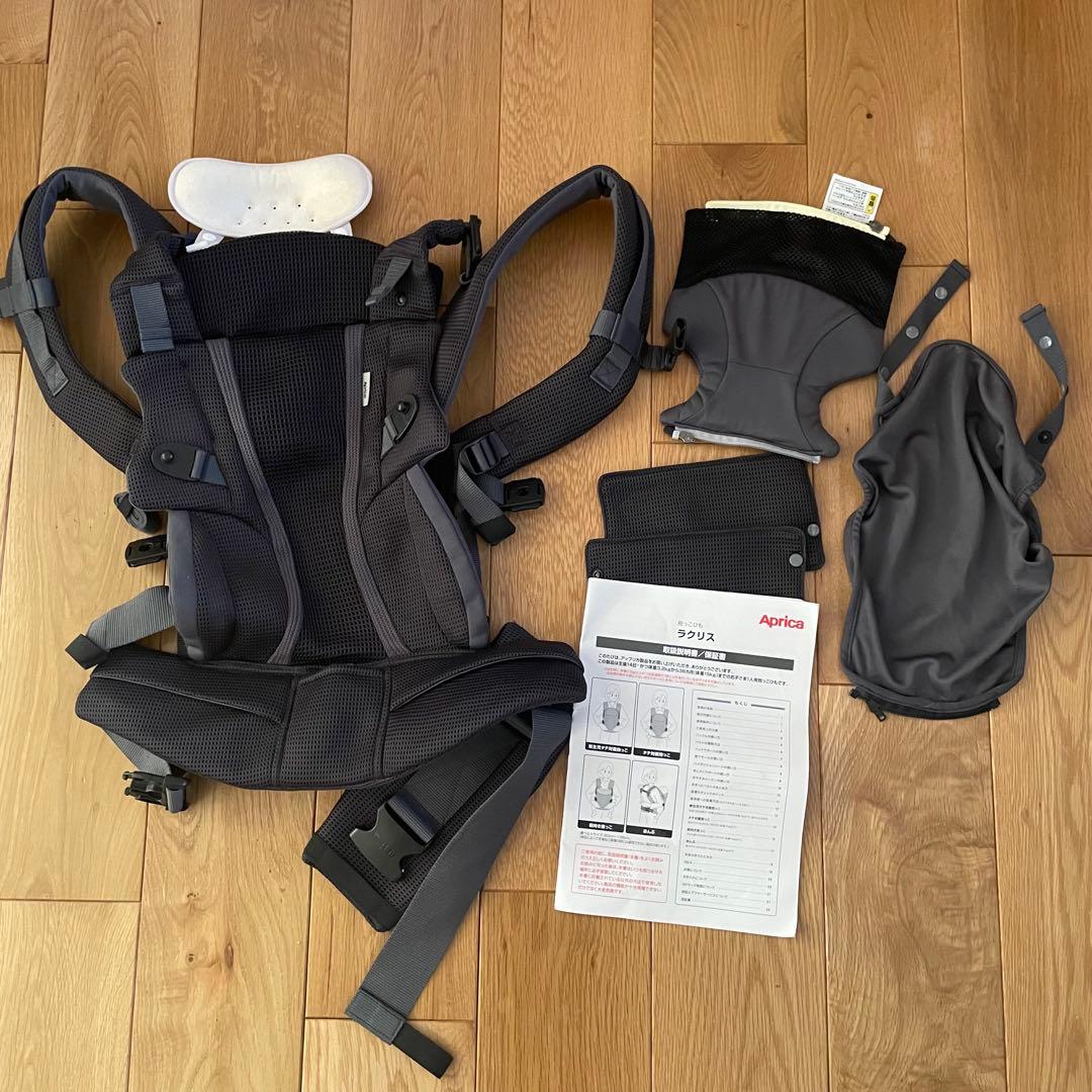★美品★Aprica 抱っこ紐 ダークグレー ラクリス 楽天市場】アップリカ ラクリス ダークグレー GR 抱っこ紐 Aprica