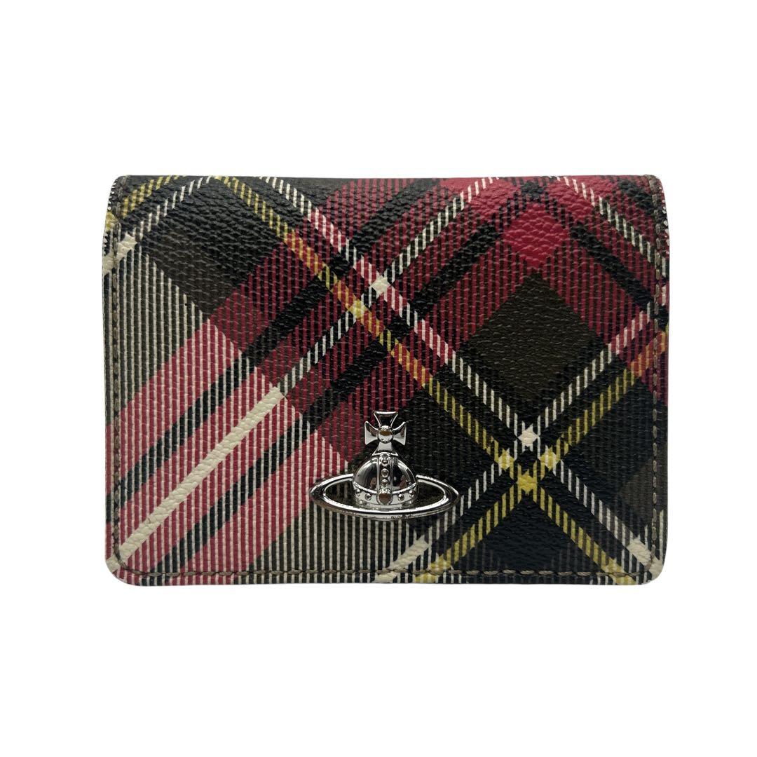 極美品】ヴィヴィアン カードケース チェック柄 オーブロゴ