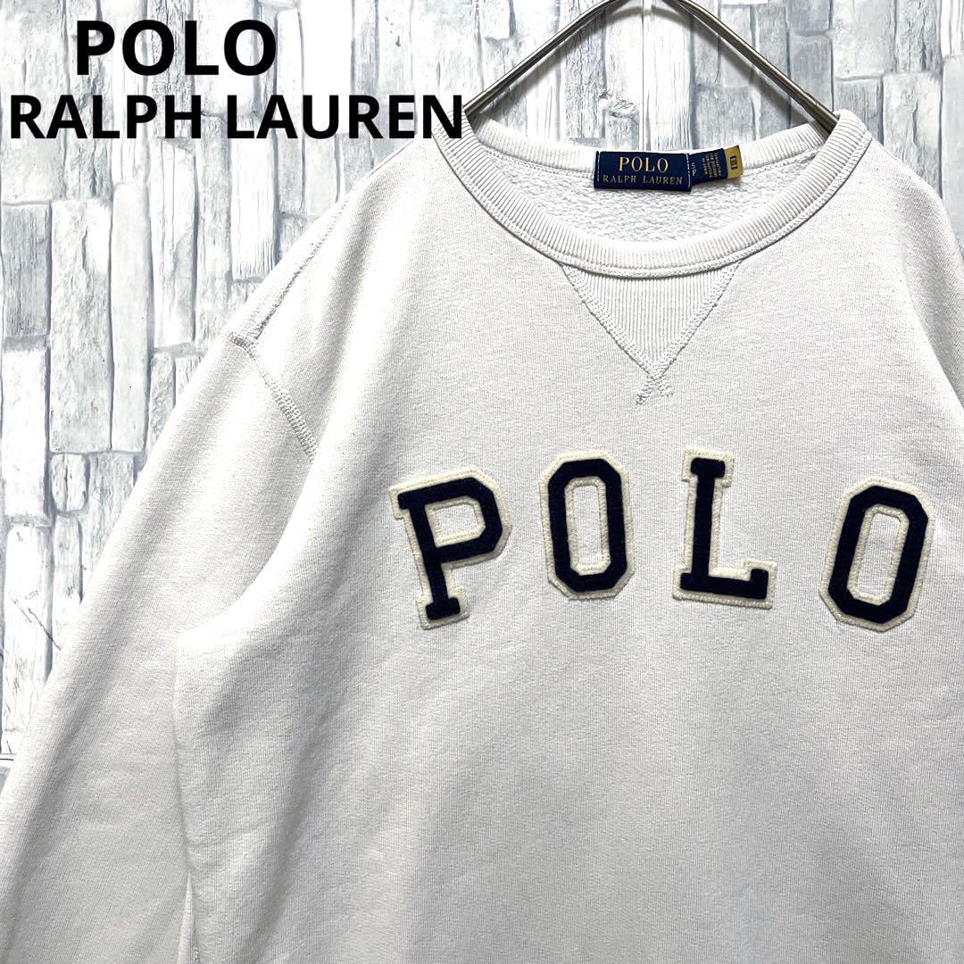 ポロ ラルフローレン トレーナー スウェット 刺繍ロゴ S 短丈 V