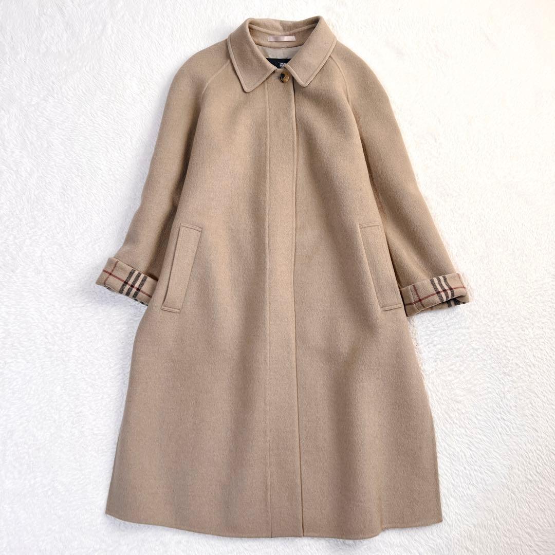バーバリーロンドン ダブルフェイス ロングコート カシミヤ ベージュ