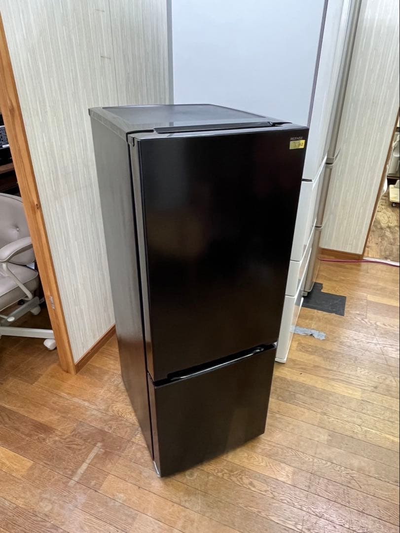 #62 2ドア YAMADA 2023年 156L YRZ-F15LK 冷蔵庫 REFAGE YRZ-F15LK 2ドア冷蔵庫 156L 右開き ブラック | ヤマダウェブコム
