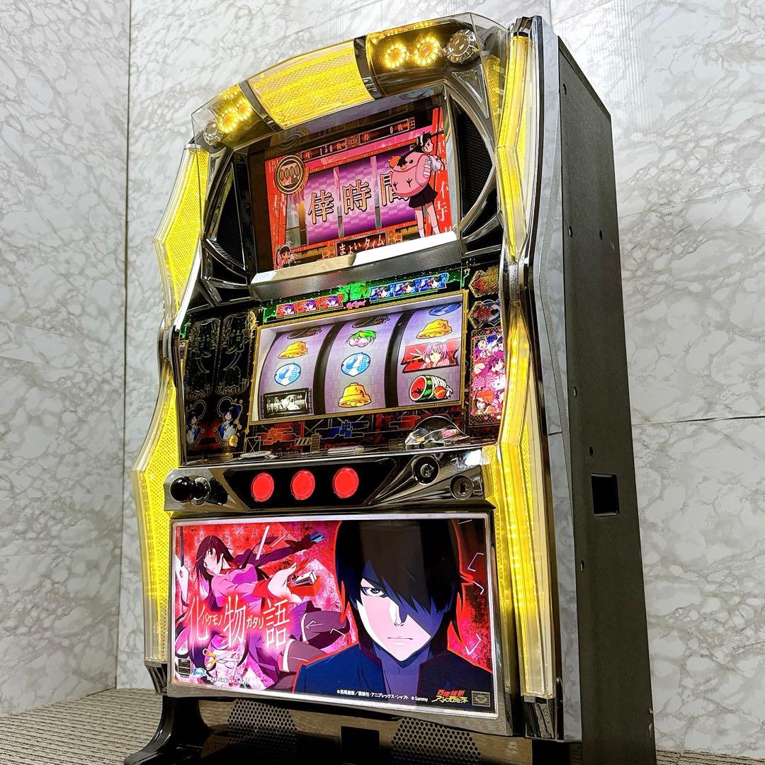 パチスロ実機 化物語 初代 コイン不要機 オートベット 無段階音量