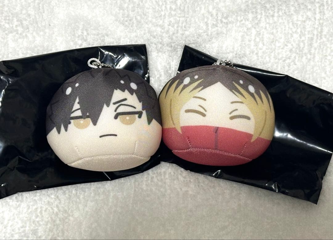 ハイキュー おまんじゅうにぎにぎマスコット 黒尾鉄朗 孤爪研磨 2点