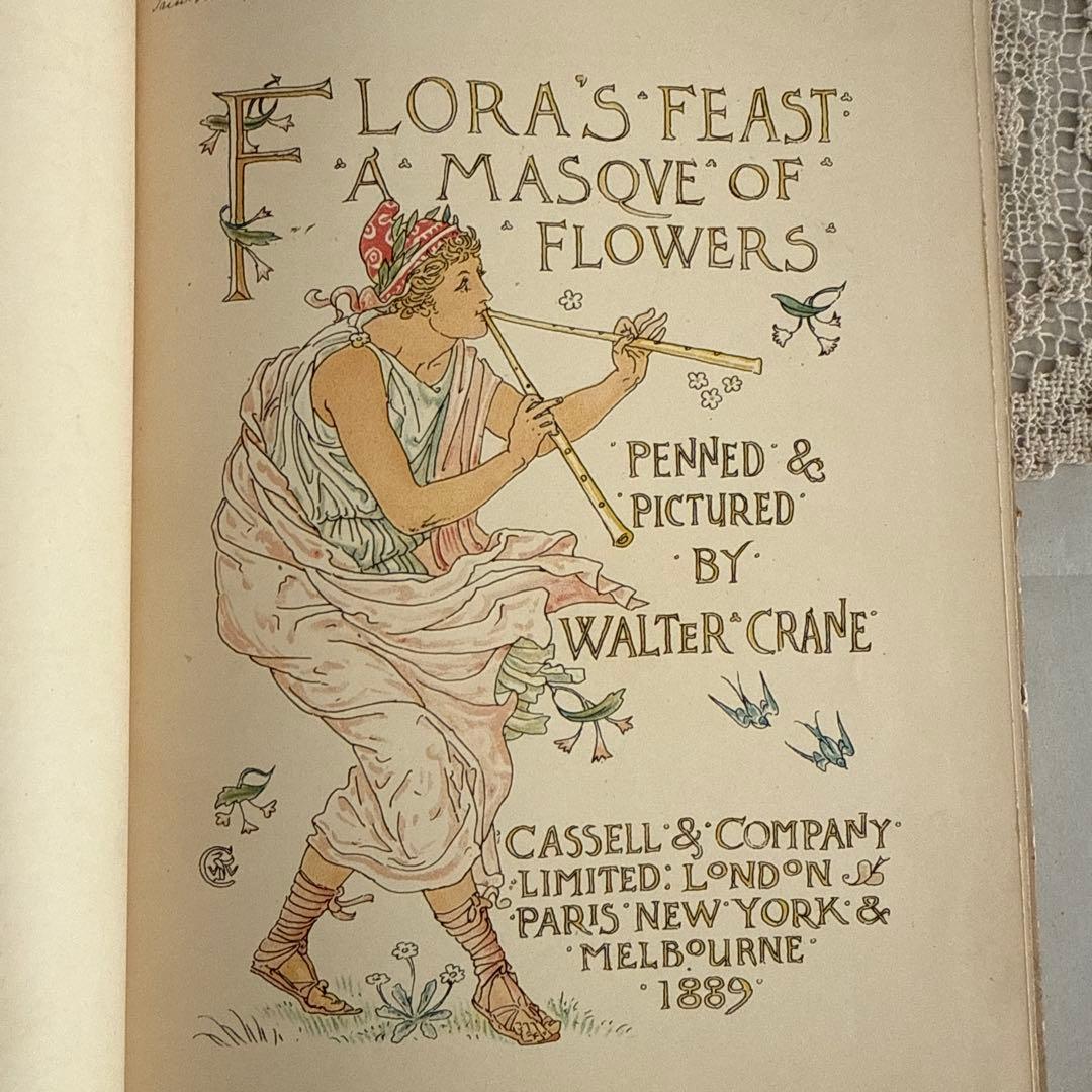 稀少1892年アンティーク美しい挿絵の絵本イギリス古書 洋書ジャンク