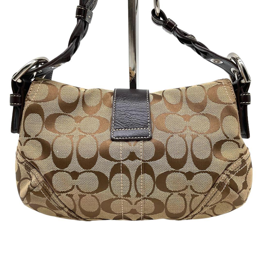 極美品 COACH コーチ ワンショルダーバッグ シグネチャー ソーホー