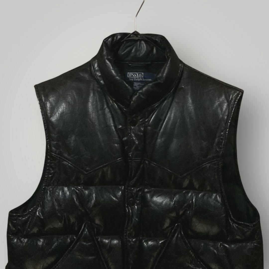 BECK様専用 Ralph Lauren ラルフローレン レザーダウンベスト 黒