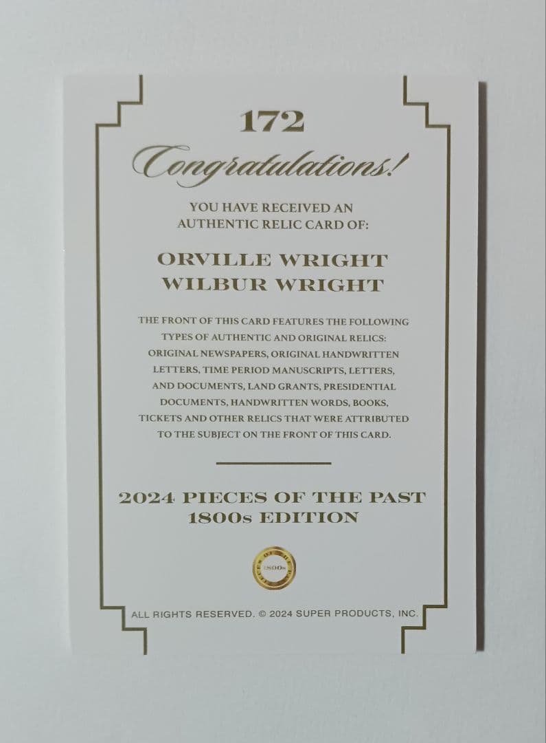 pieces of the past ライト兄弟 Eternal Cuts - メルカリ