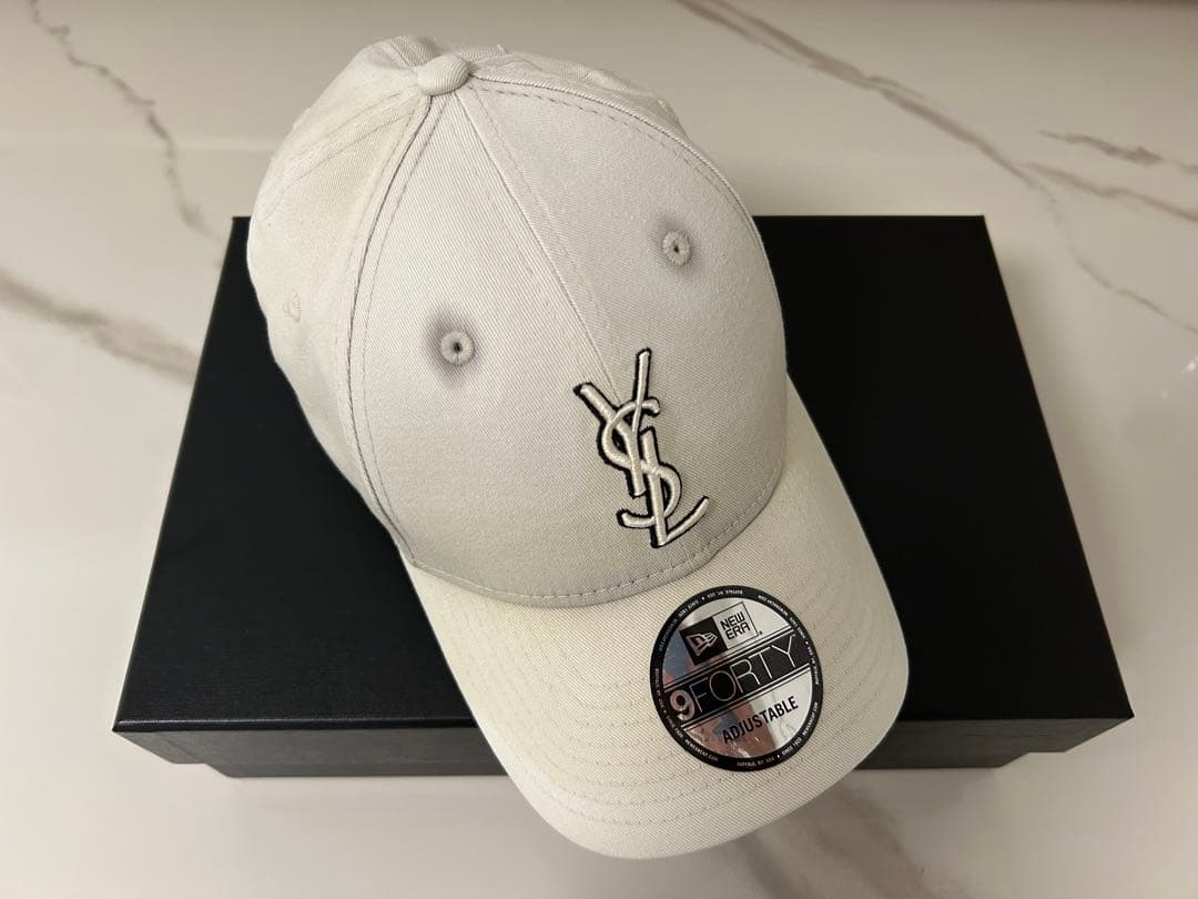 SAINT LAURENT 9FORTY ホワイトキャップ 楽天市場】【ボックス付き 新品】ニューエラ イヴサンローラン 帽子