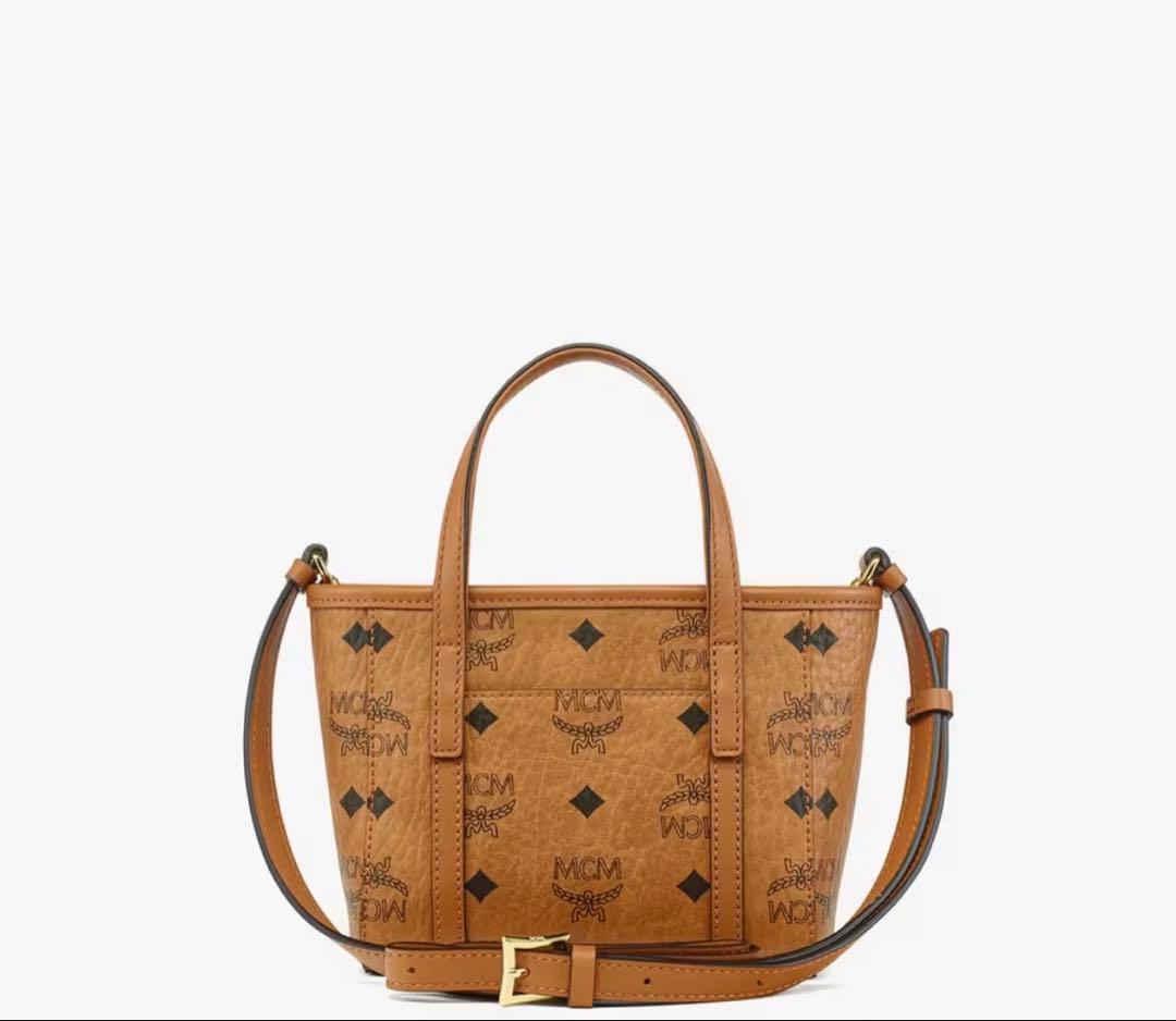 MCMブラウンロゴプリントハンドバッグToni ショッパーバッグ1 トート