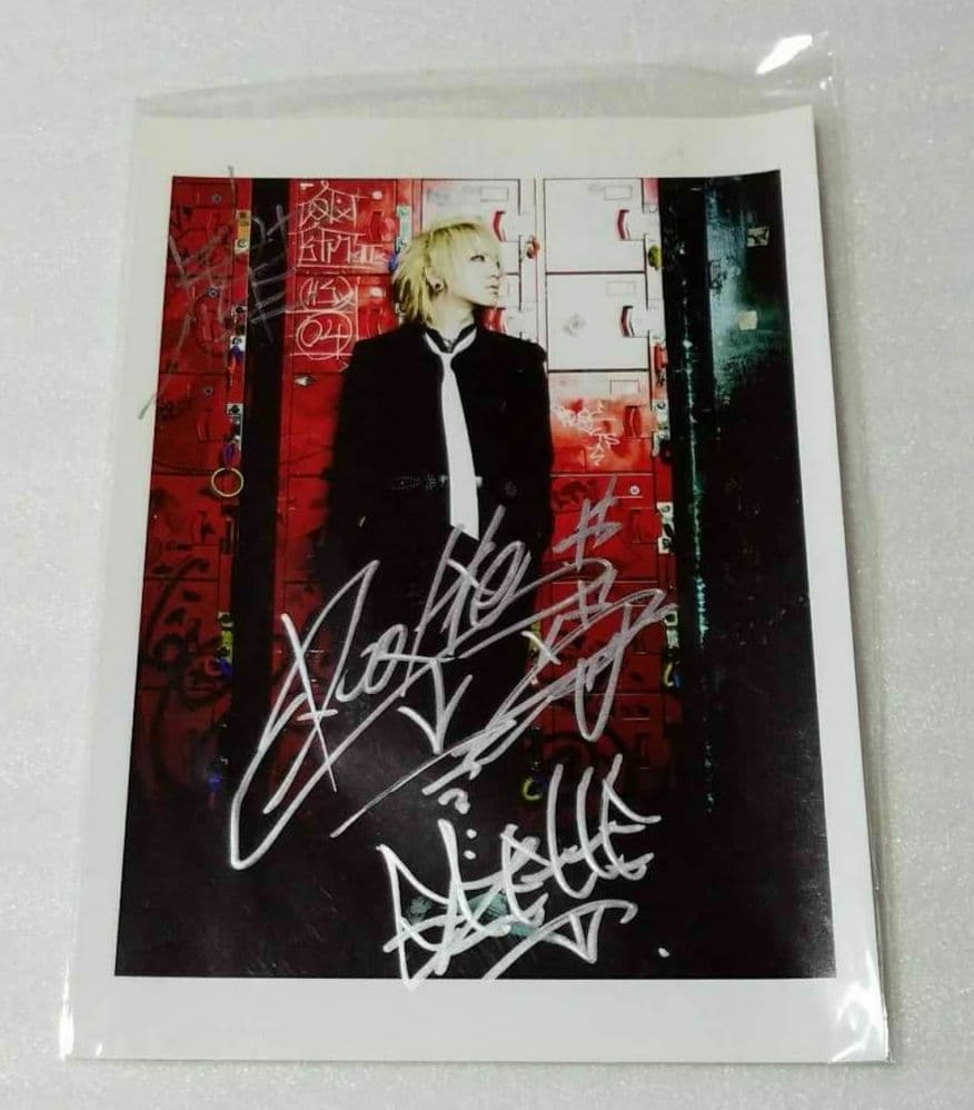 当選品】ガゼット ルキ サイン入り写真 【流鬼the GazettE】V系希少