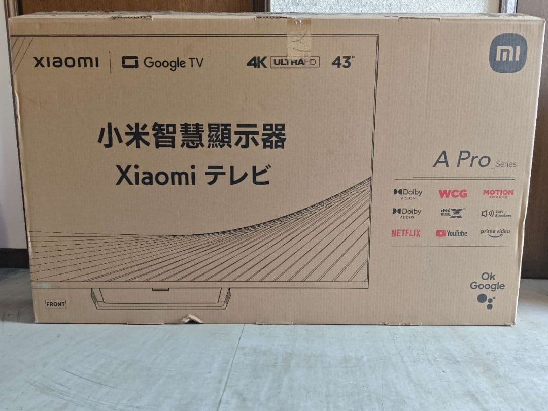 0*7様 (テ31）新品Xiaomi テレビ 43インチ A Pro 4K Xiaomi Tv A Pro 43 仕様、機能 | Xiaomi 日本