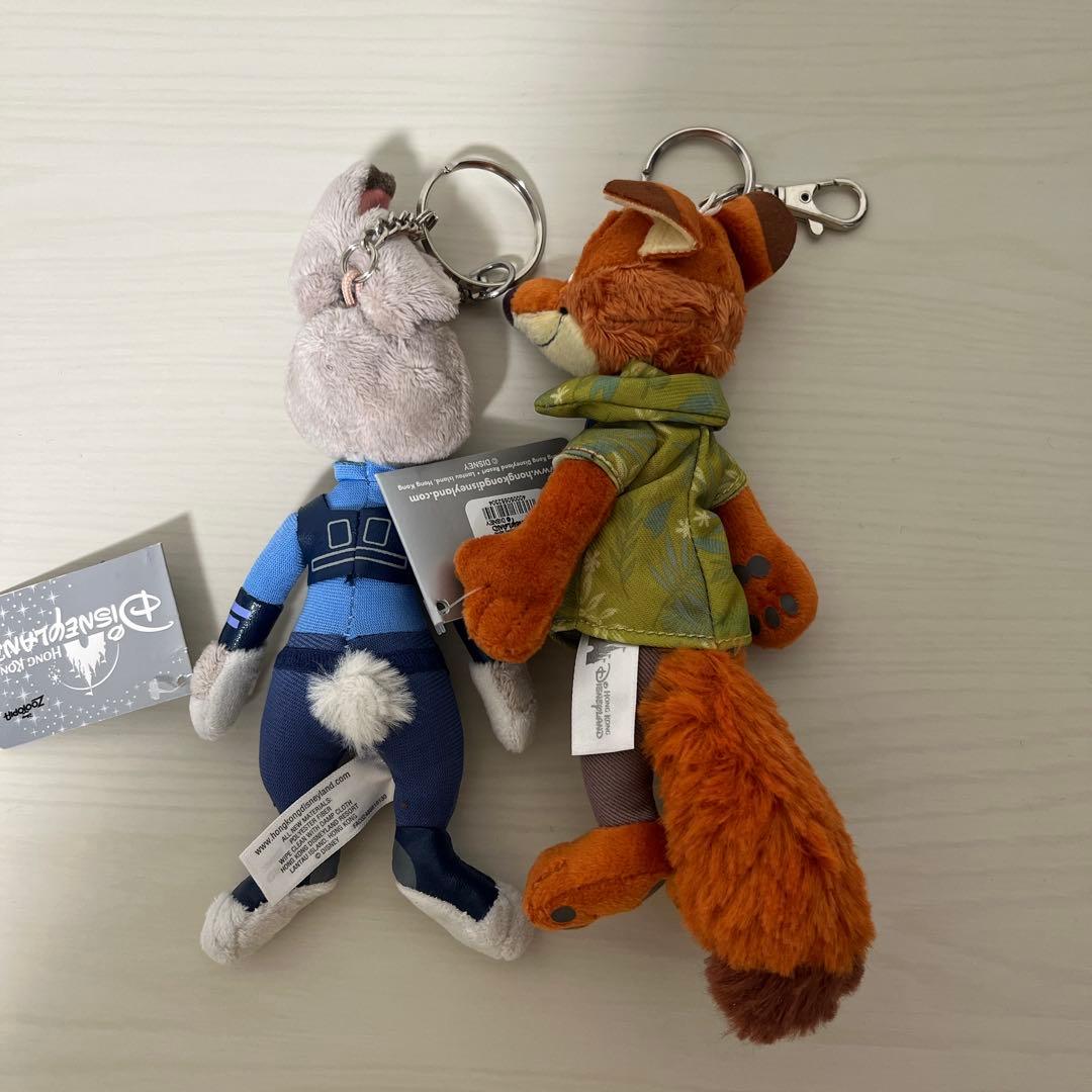 レア】香港ディズニー ズートピア ニック ジュディ ぬいぐるみ