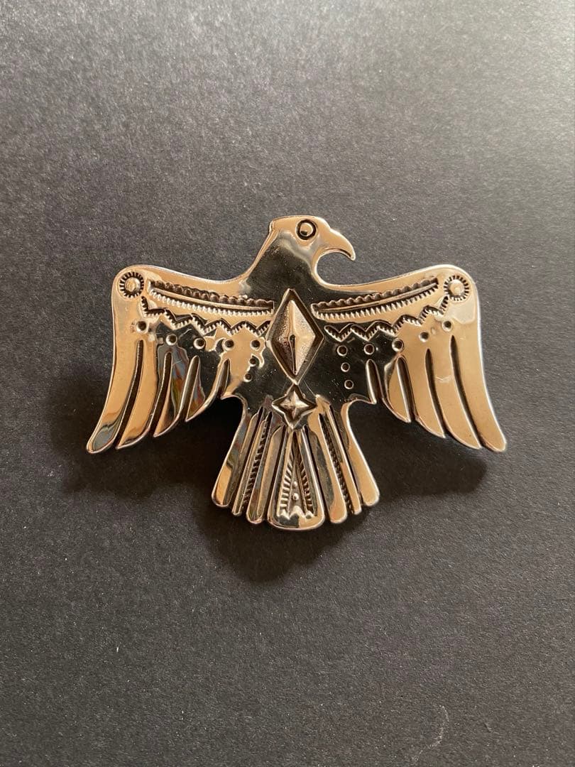 Clendon Pete クレンドンピート　イーグル　ナバホ　navajo ナバホ Clendon・Pete クレンドンピート スタンプワーク バングル