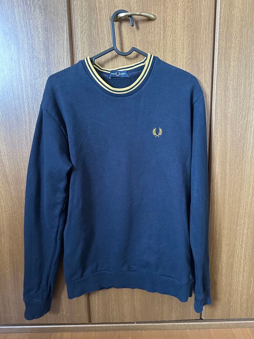 FRED PERRY ネイビー トレーナー Crew Neck Piqué T-Shirt - Sky Blue | Men's Reissues | Classic