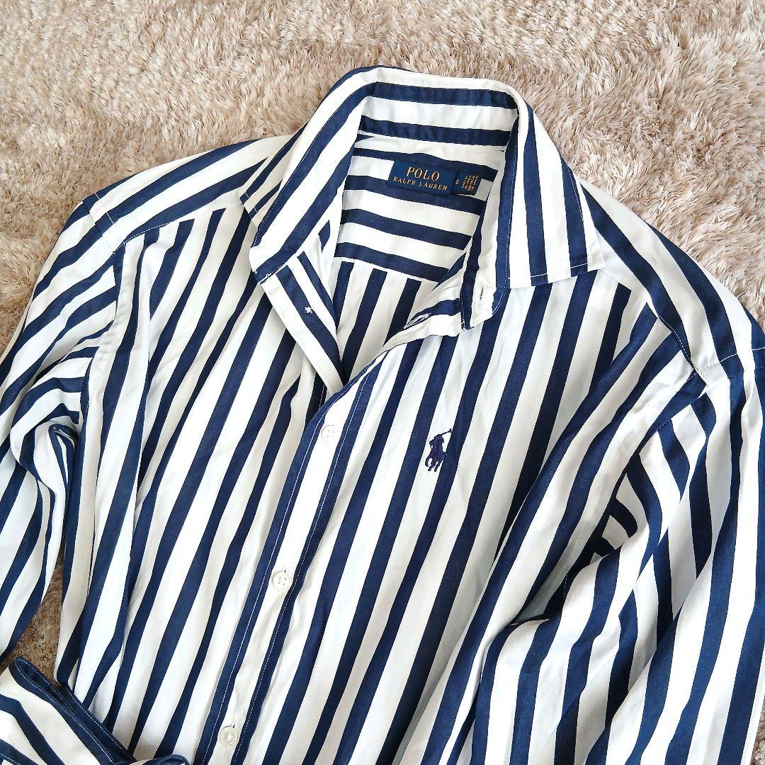 現行タグ ポロラルフローレン ワンピース ストライプ リボン ホース