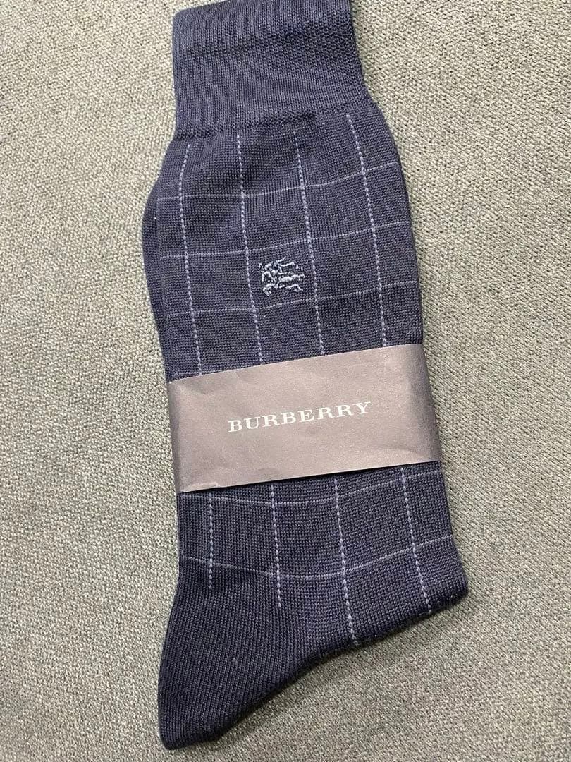 BURBERRY チェック柄ソックス 25-26cm - メルカリ