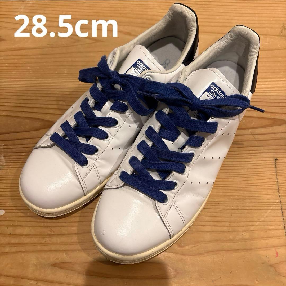 adidas Stan Smith ホワイト ネイビー靴紐 - メルカリ