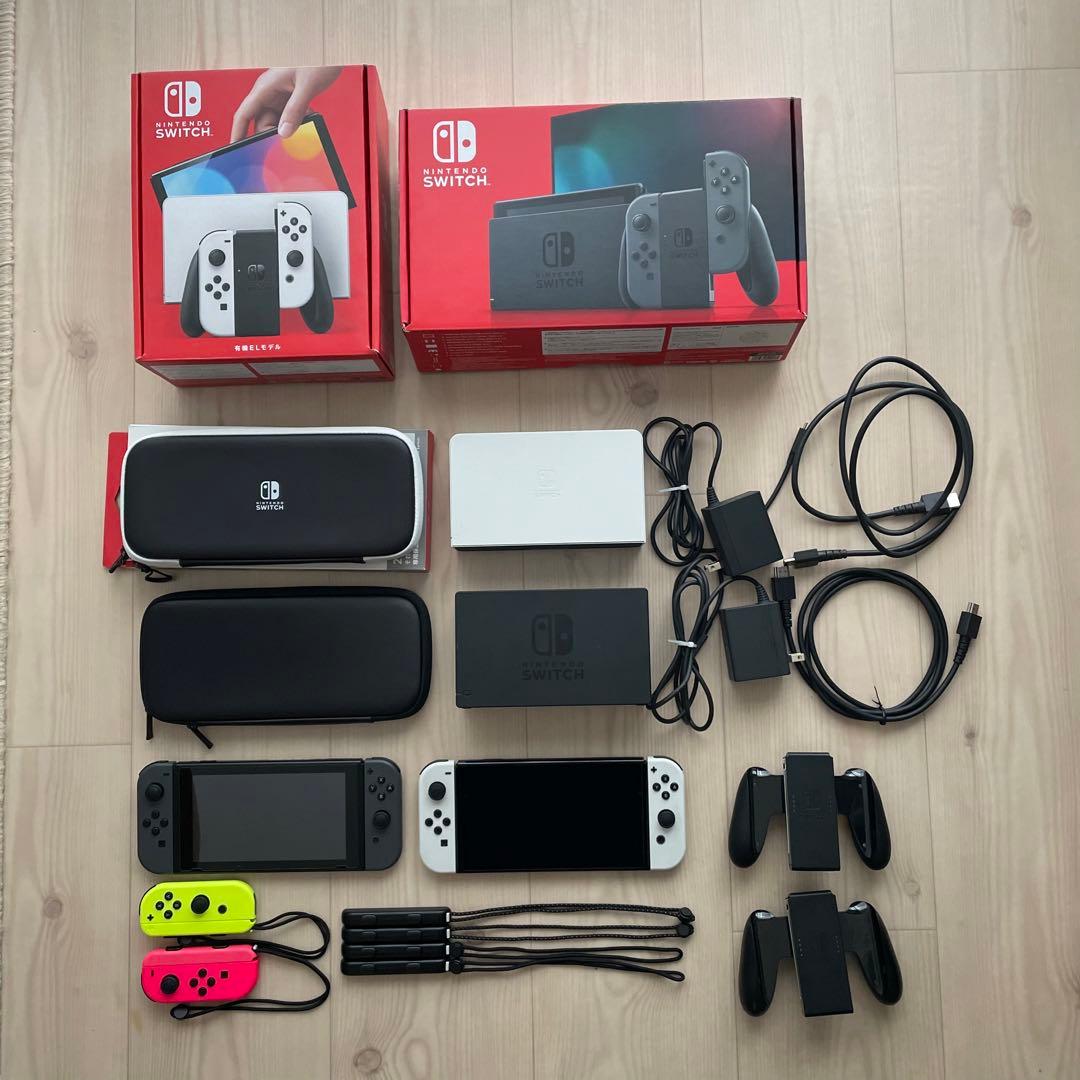 switch 本体 2台 コントローラー 純正ケース 有機EL Switch有機ELモデル用 2ndステーションコントローラ | Switch用 周辺