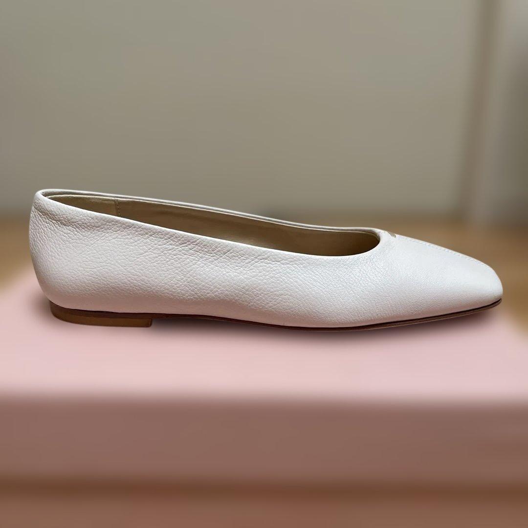 【新品】FABIO RUSCONI☆ スクエアトゥフラットパンプス 23.5cm