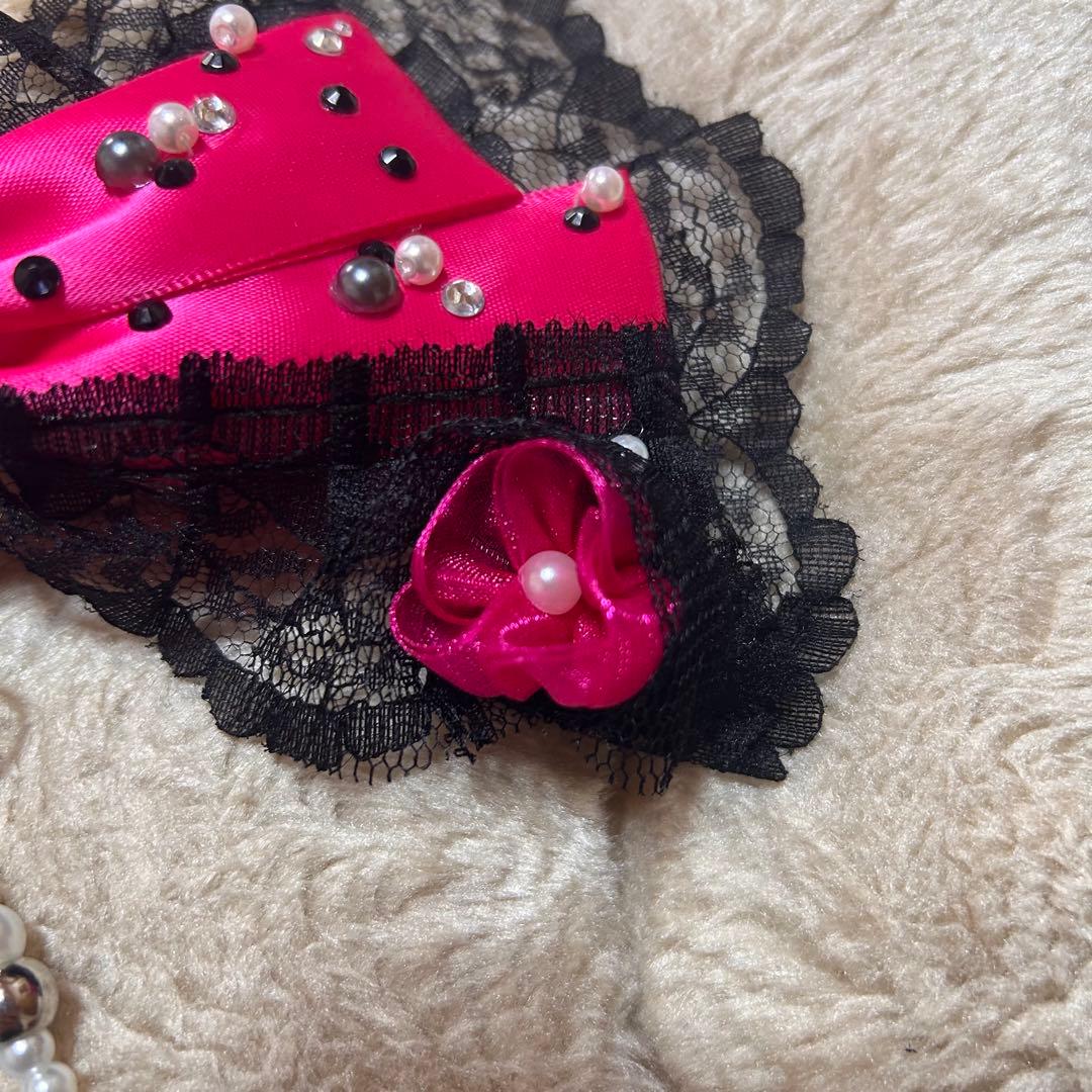 姫ギャルリボン ギャルMARS風 盛り髪 ロリータ 姫系 平成 2連リボン