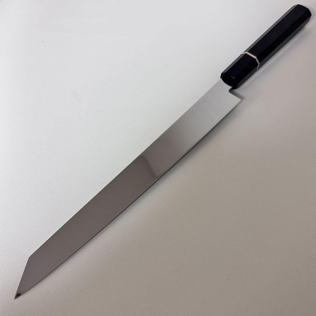 270mm 切付柳刃包丁 本牛角黒檀八角柄 刺身包丁 全鋼 和包丁 - メルカリ