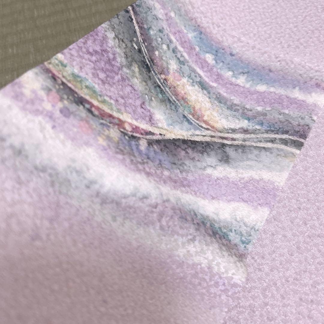 正絹　作家名落款あり　名古屋帯《抽象模様》