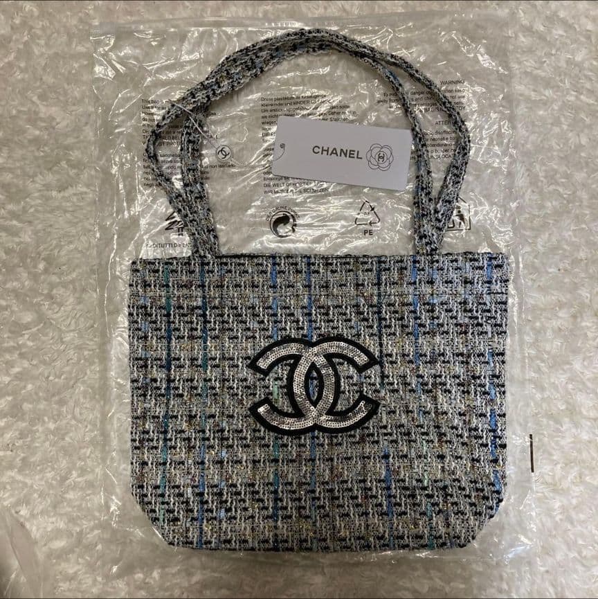 CHANEL ツイードトートバッグ スパンコール - メルカリ
