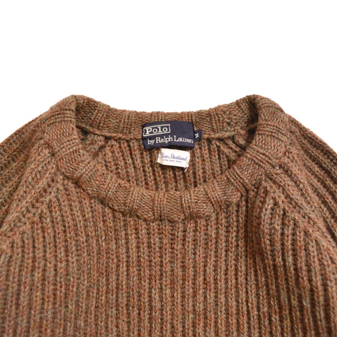 Ralph Laurenラルフローレン 90sウール製フィッシャーマンニットM