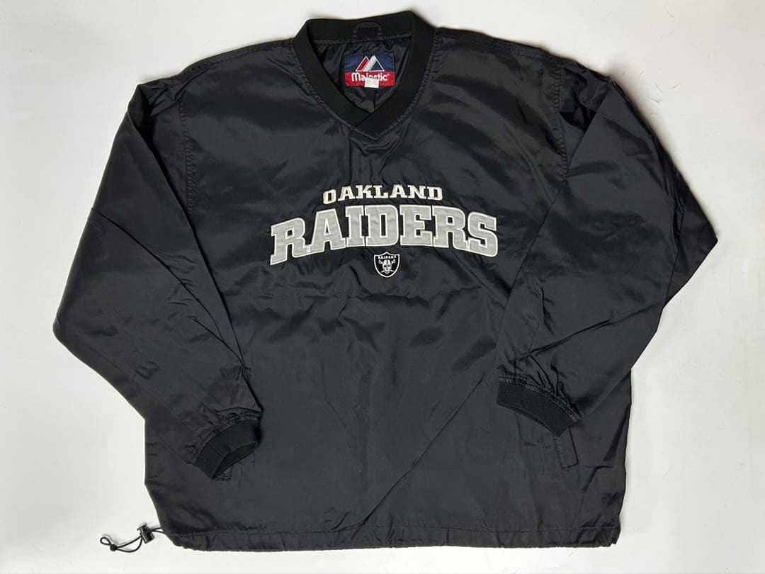 Majestic ゲームシャツ　長袖　ブラック　RAIDERS ナイロン　XL CALEE - × NFL RAIDERS S/S NYLON GAME SH (BLACK) / ナショナル