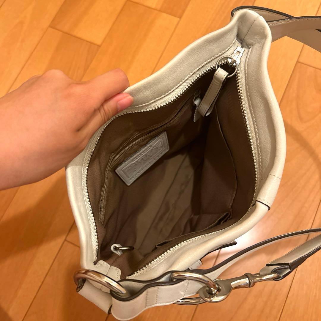 COACH コーチ 白 ショルダーバッグ オールレザー y2k - メルカリ