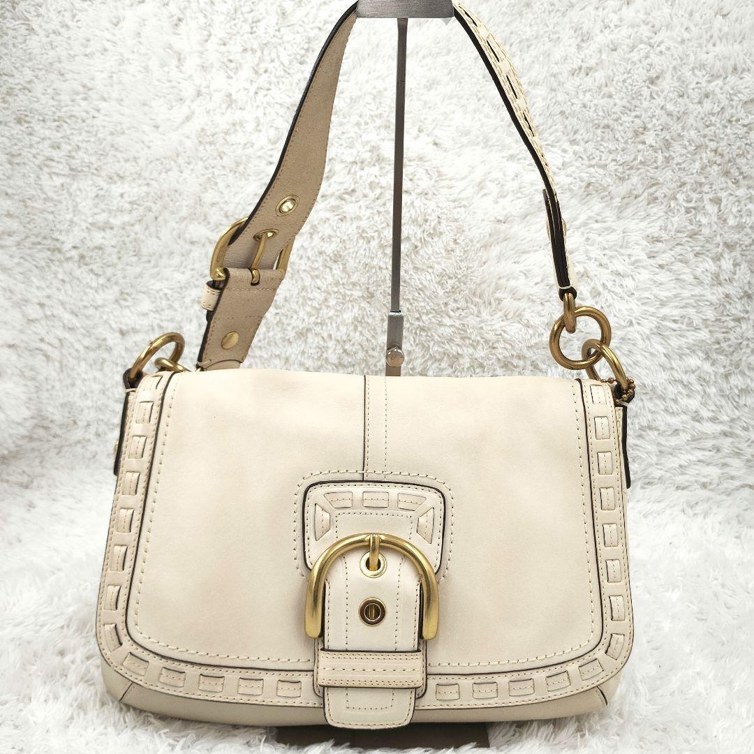 美品⭐️COACH SOHO ワンショルダーバッグ レザー ゴールド金具 白