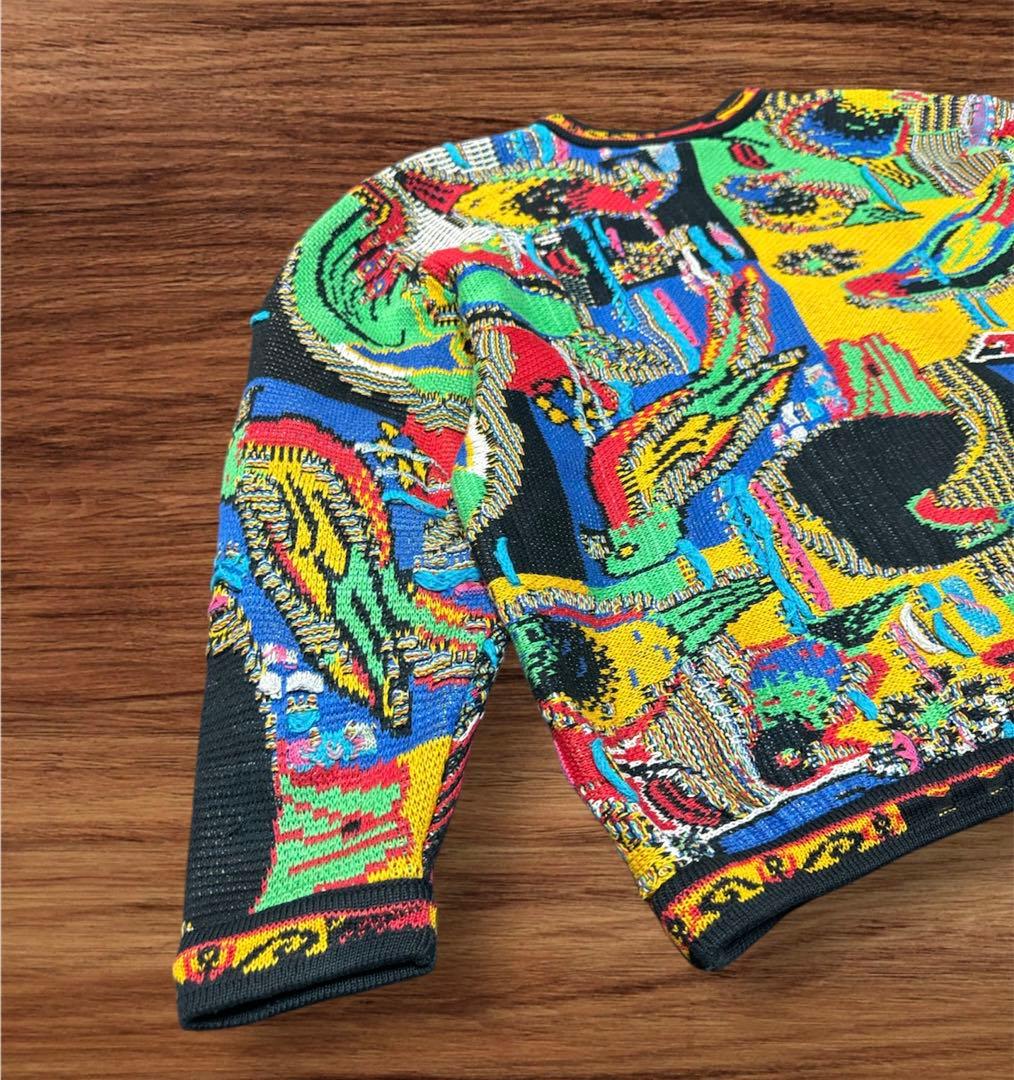 極美品 圧巻のバードデザイン 芸術 COOGI コットン ニットセーター M
