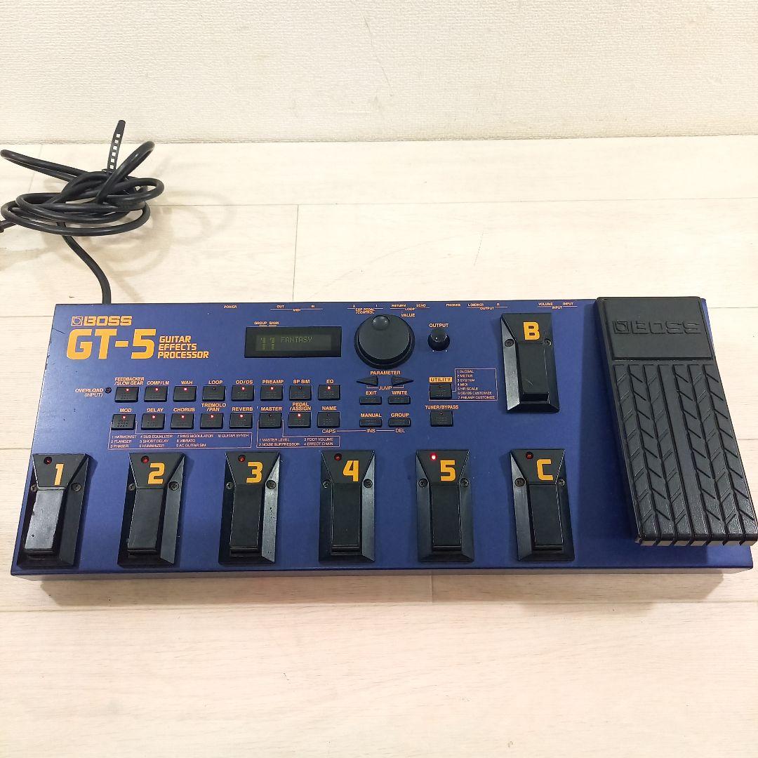 電池交換済み◎BOSS ギターマルチエフェクター GT-5 ボス 懐かしのマルチエフェクター BOSS GT-5の歪みは良い音だった