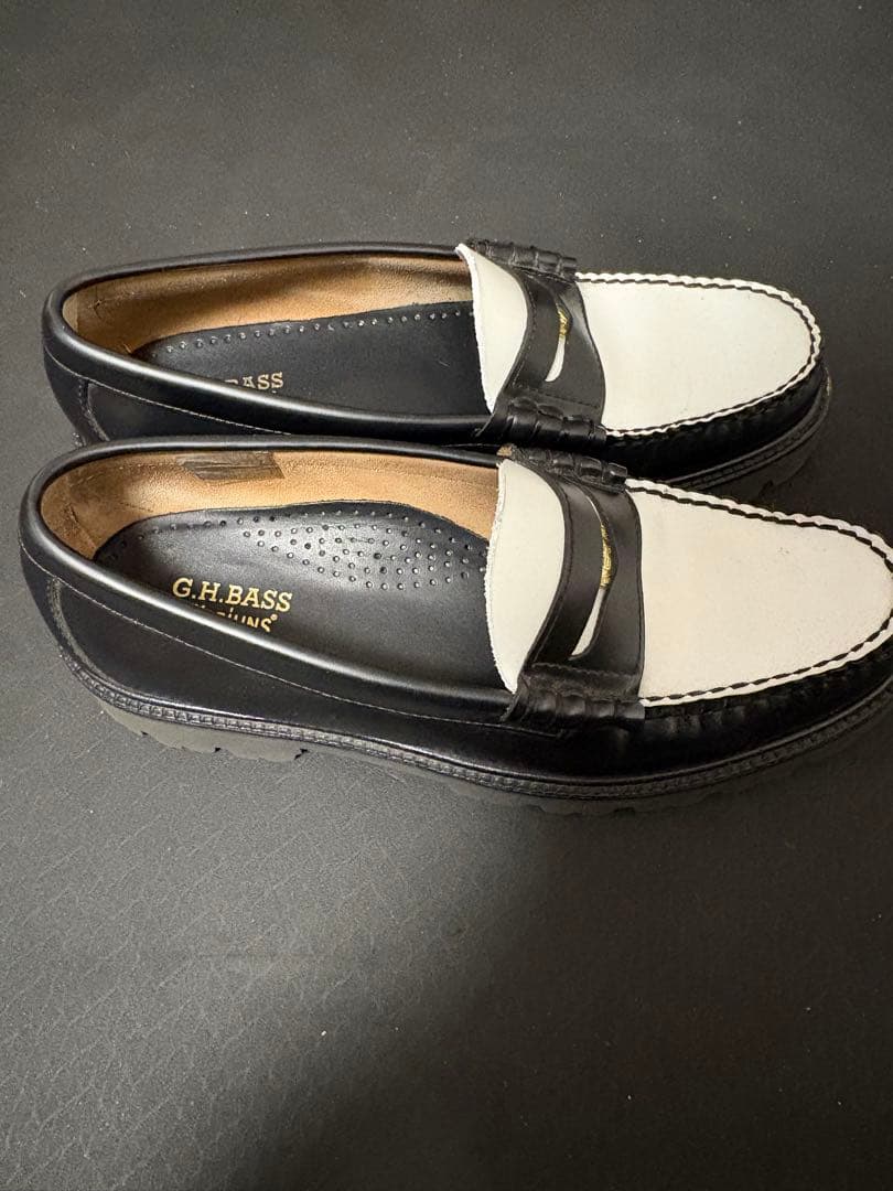 靴 G.H.BASS 11010H LARSON / BLACK & WHITE