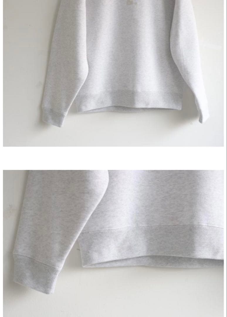 sirone/ オリジナルロゴスウェット裏起毛(アッシュホワイト