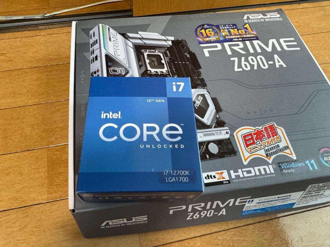 ASUS PRIME Z690-A マザーボード & i7-12700k - マザーボード新品