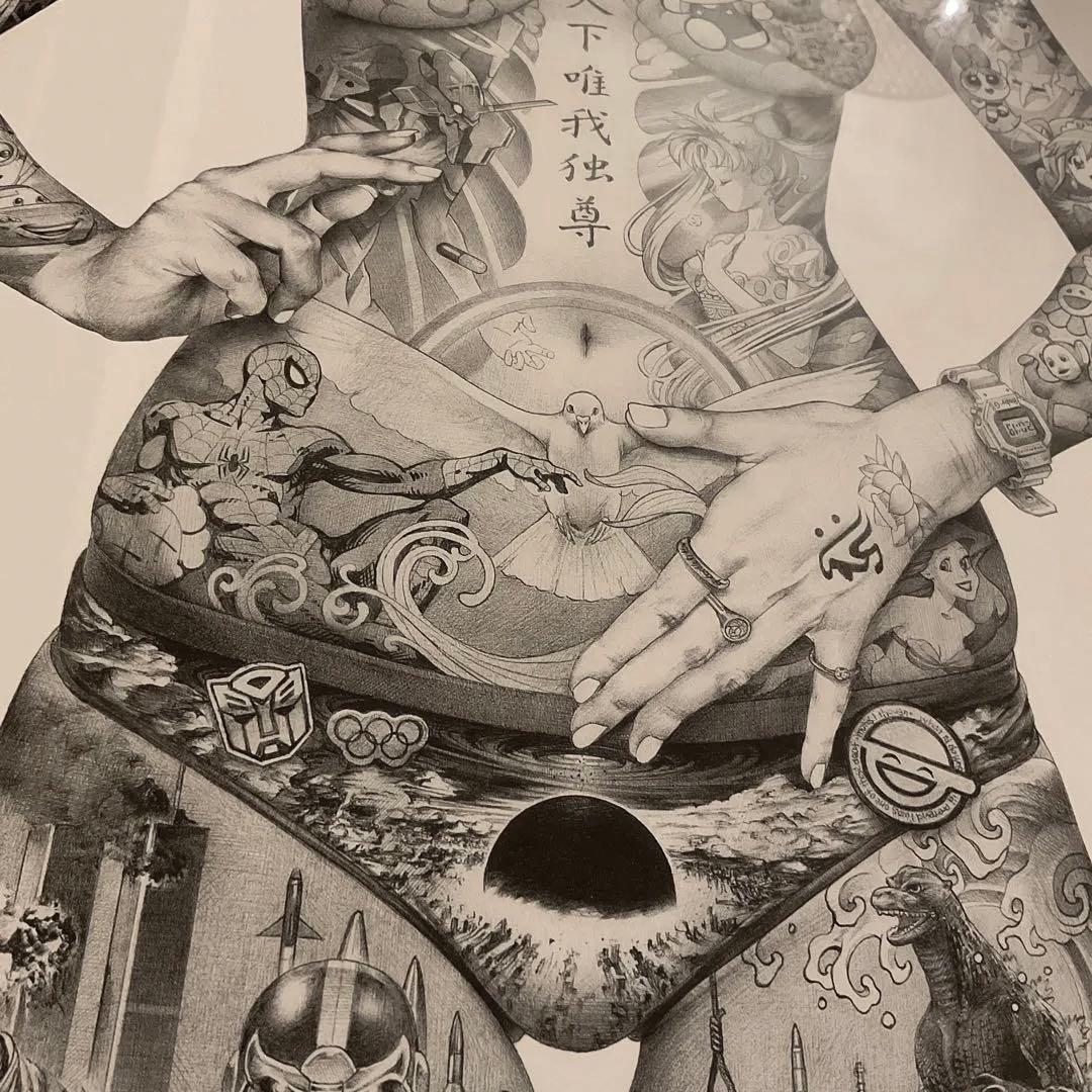 《額装済》平成聖母 大友昇平 ポスター アート インテリア 高級額縁