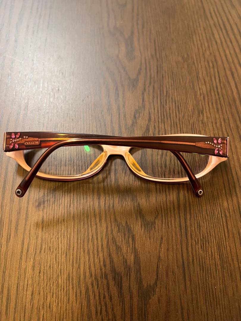 Coach フレーム 花模様 メガネ(度あり)