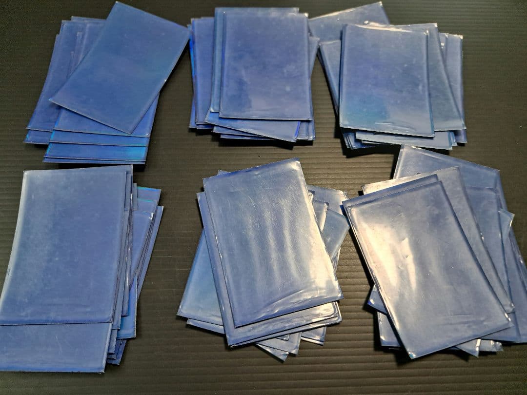 遊戯王【絶版】機械の叛乱 初期ロゴ メタリックブルー 青 スリーブ 65