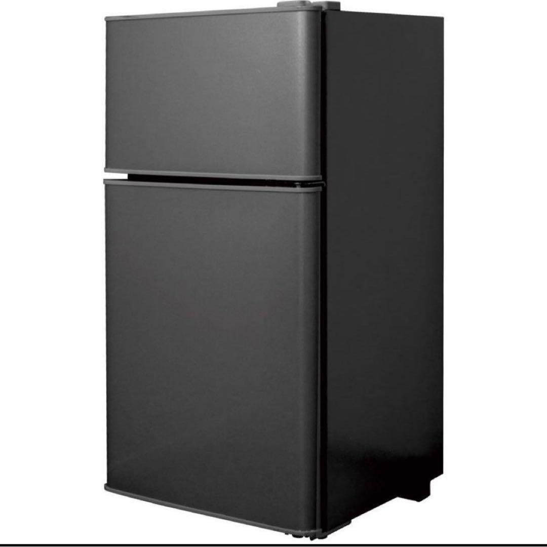 新品】冷蔵庫 黒 ブラック 一人暮らし 冷凍 2ドア 小型 上段冷凍庫 新